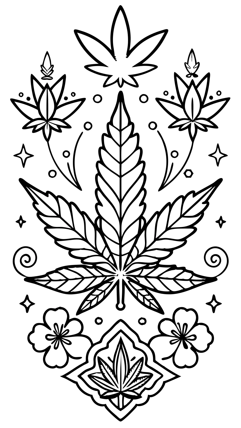 páginas para colorear de cannabis